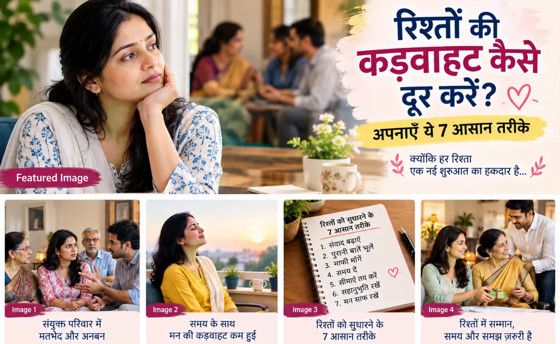 रिश्तों की कड़वाहट कैसे दूर करें